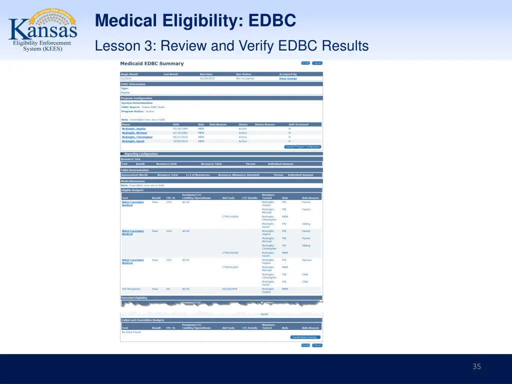 medical eligibility edbc 32