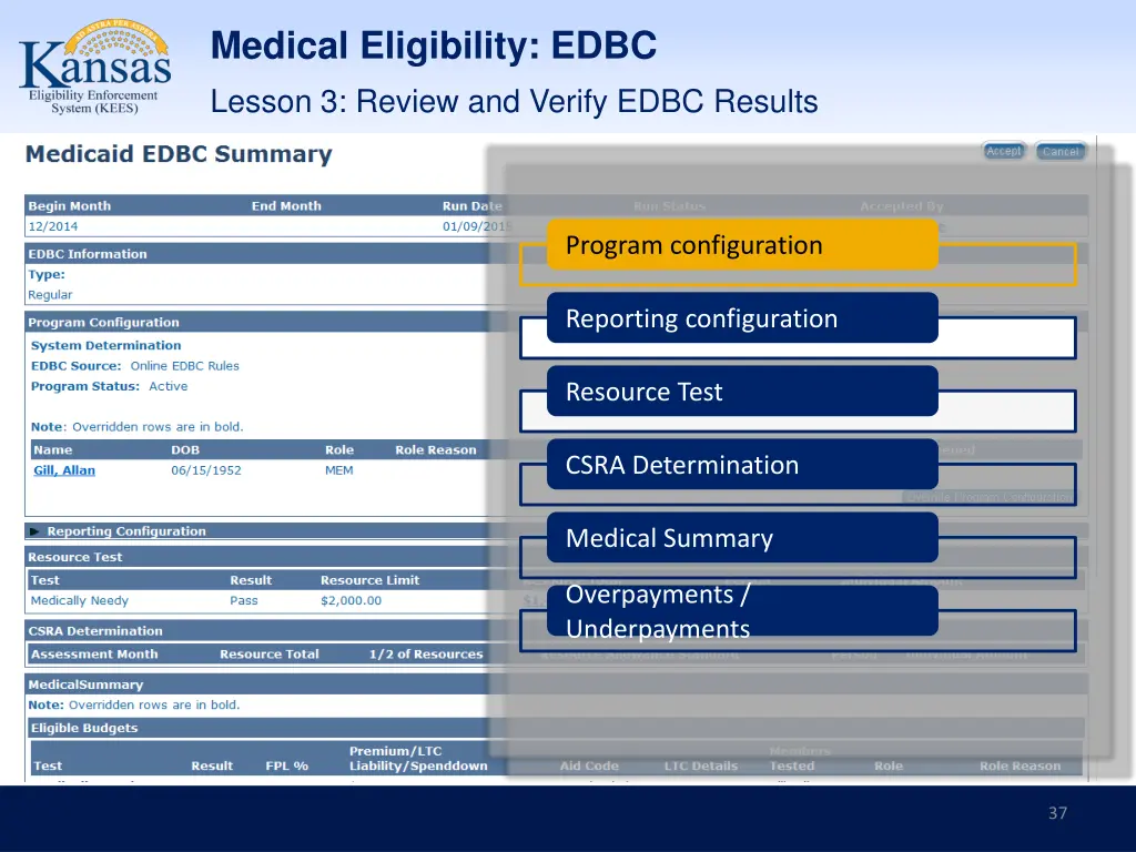 medical eligibility edbc 34