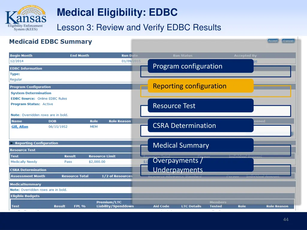 medical eligibility edbc 35