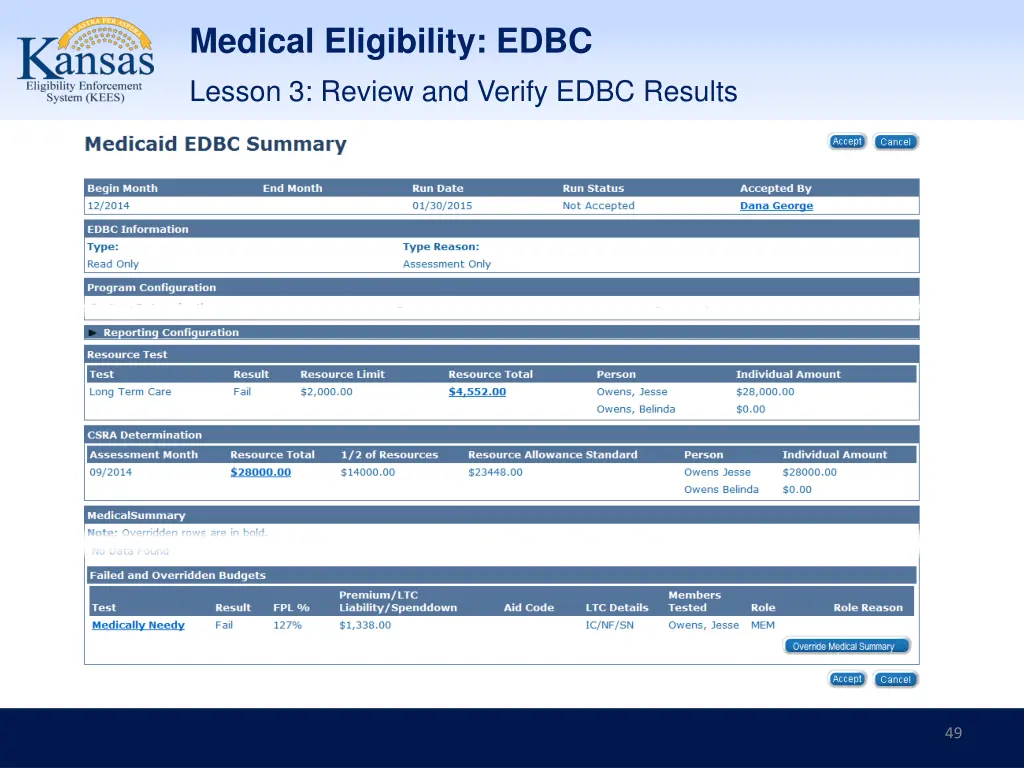 medical eligibility edbc 39