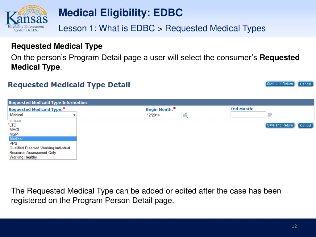 medical eligibility edbc 9