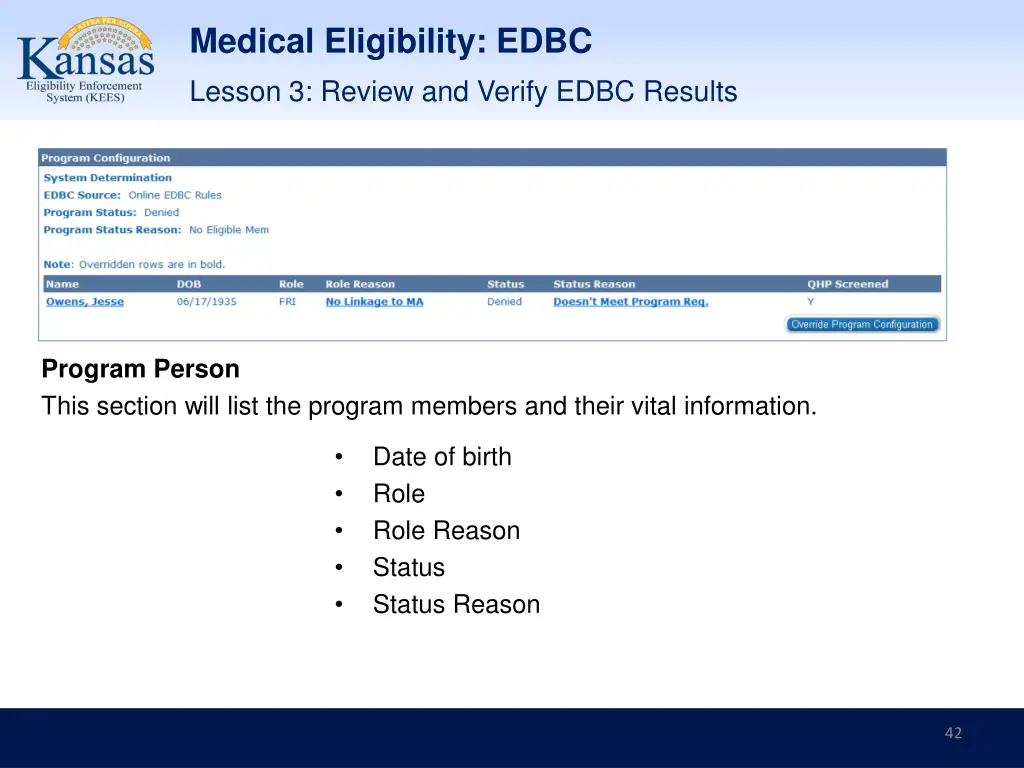 medical eligibility edbc lesson 3 review 4