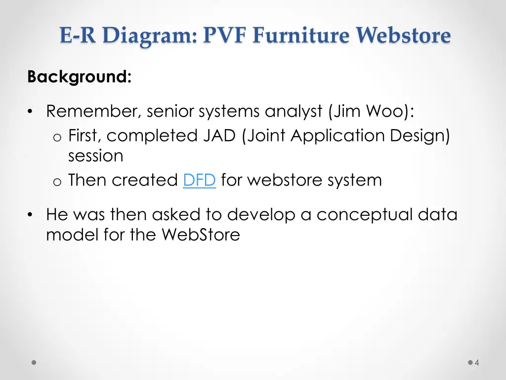 e r diagram pvf furniture webstore