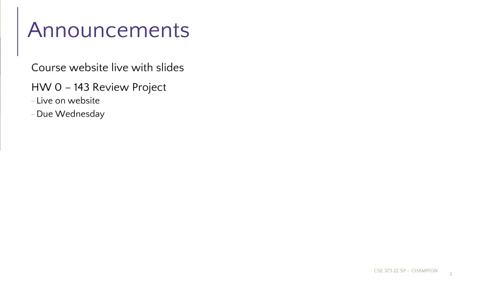 announcements