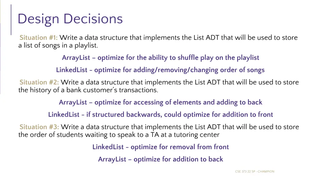 design decisions 1