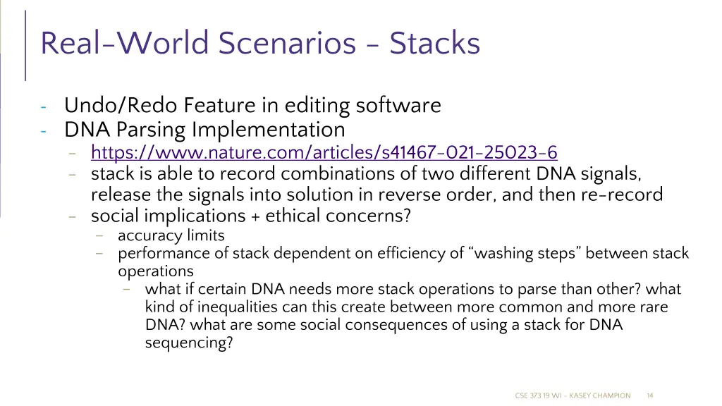 real world scenarios stacks