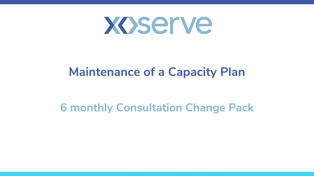 maintenance of a capacity plan