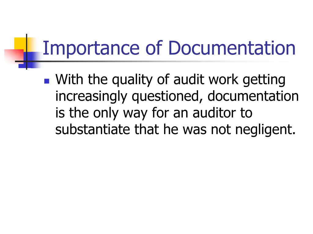 importance of documentation