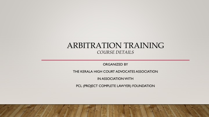 arbitration training course details
