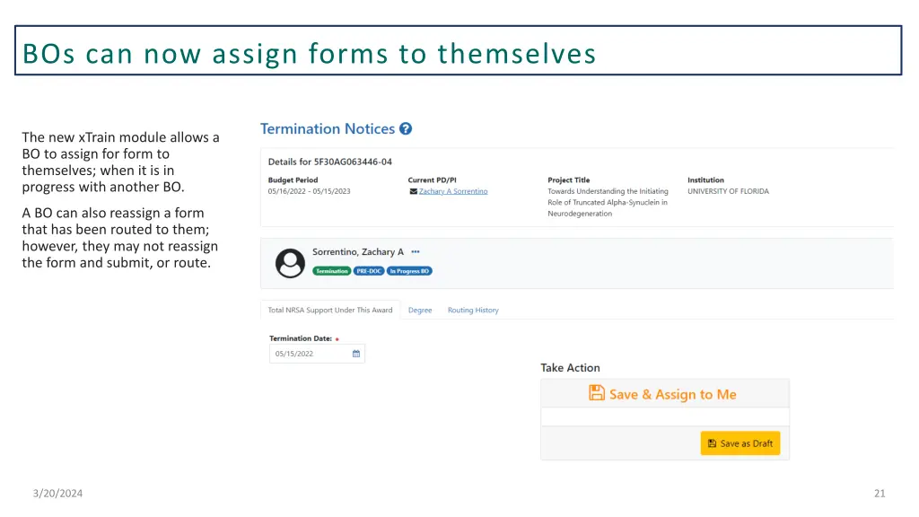 bos can now assign forms to themselves