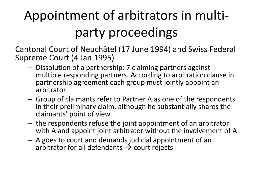 appointment of arbitrators in multi party 2