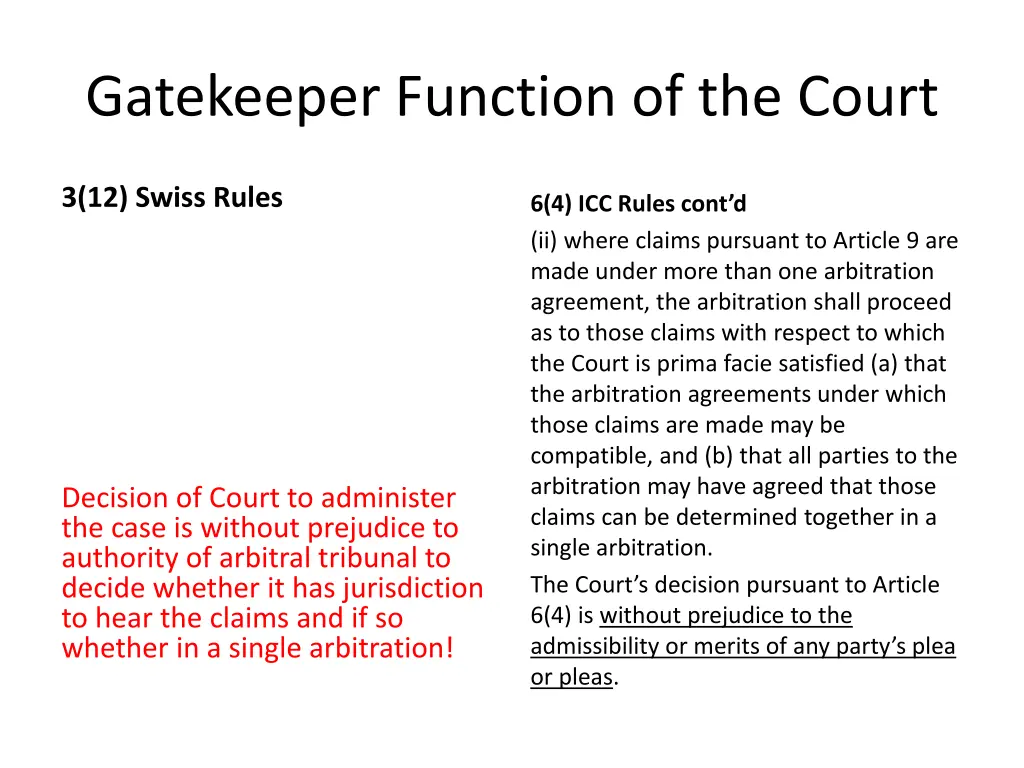gatekeeper function of the court 2