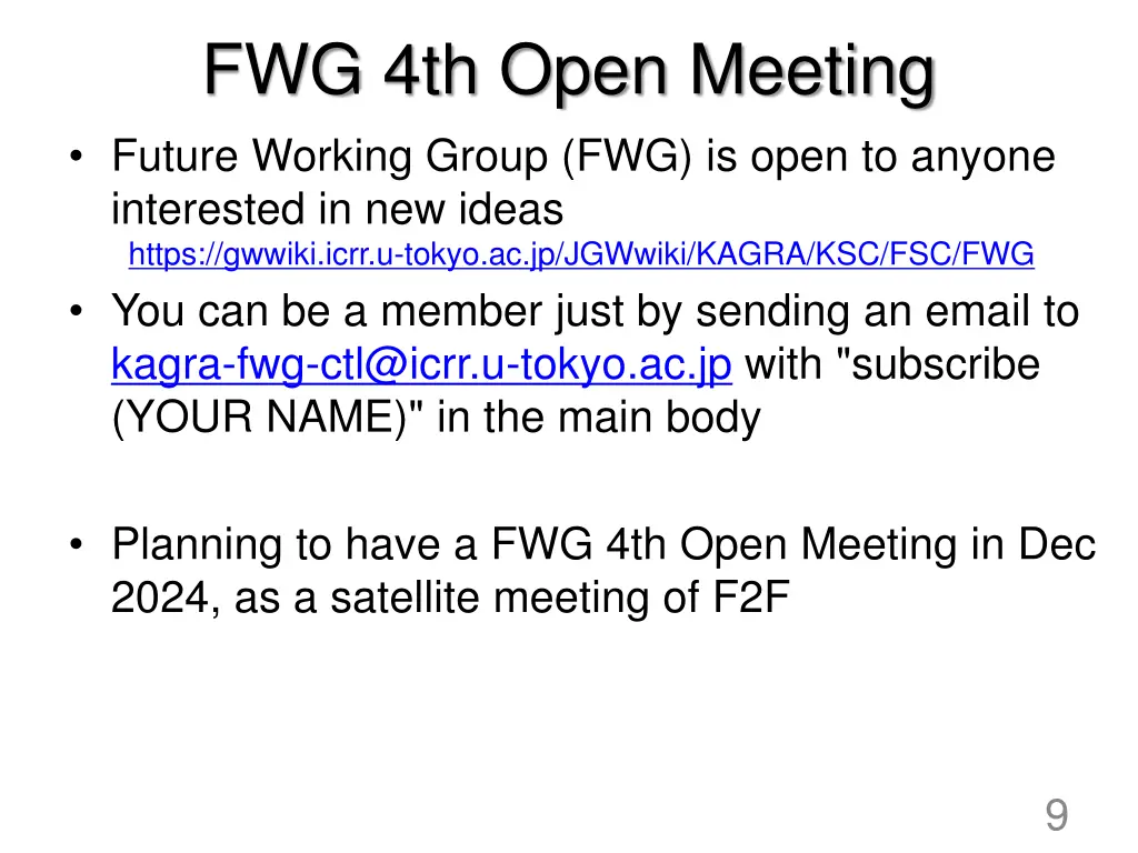 fwg 4th open meeting future working group