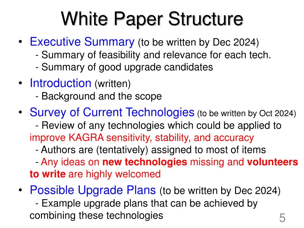 white paper structure executive summary