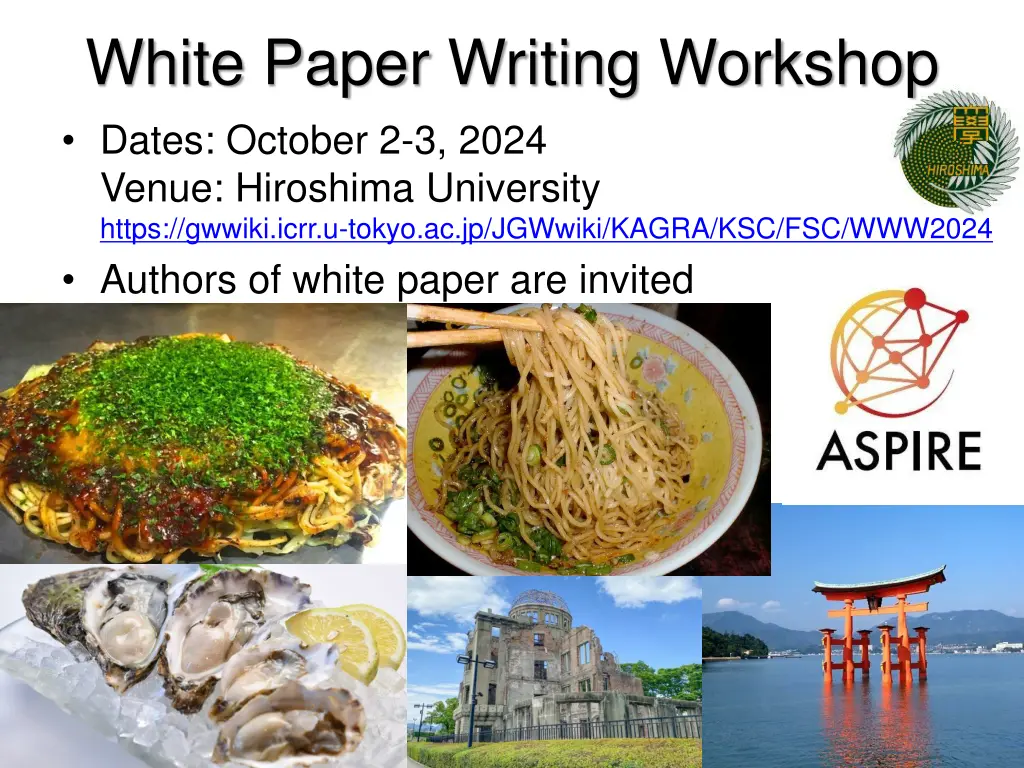 white paper writing workshop dates october