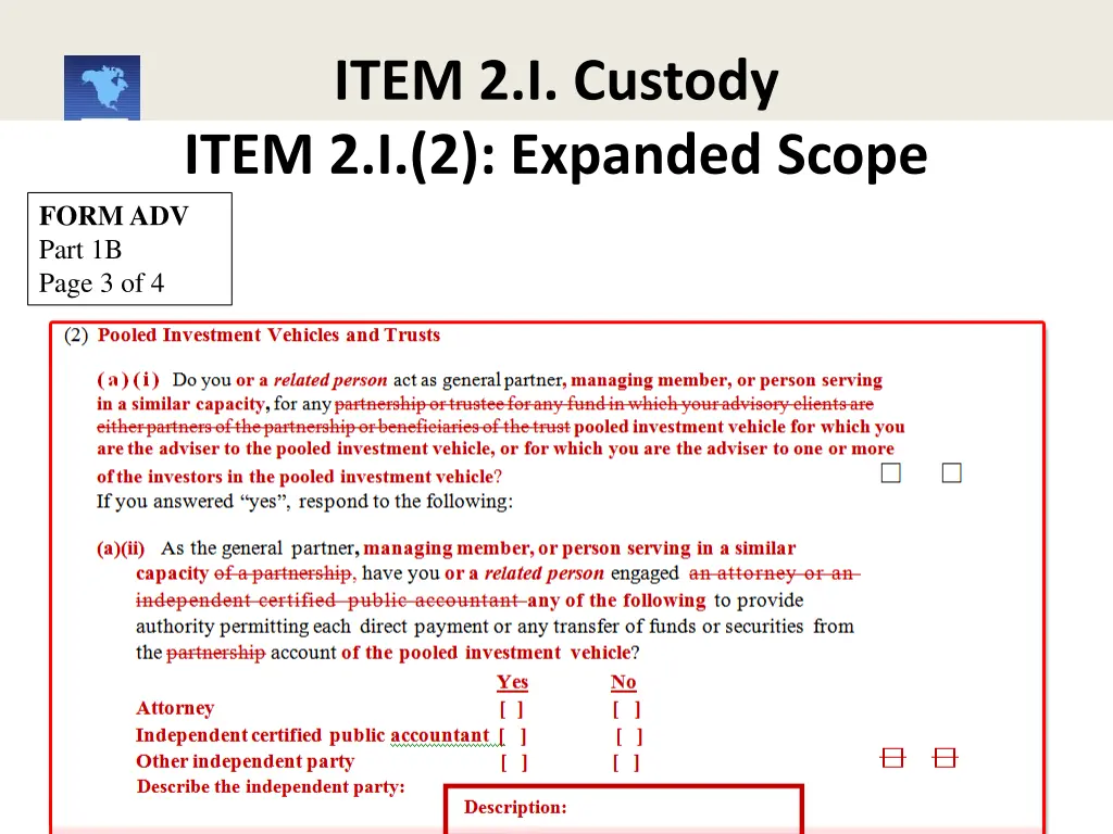 item 2 i custody item 2 i 2 expanded scope