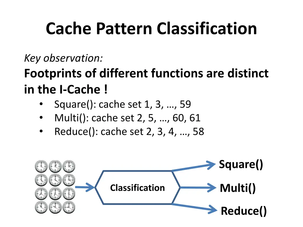 cache pattern classification