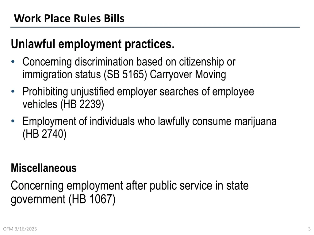 work place rules bills 1