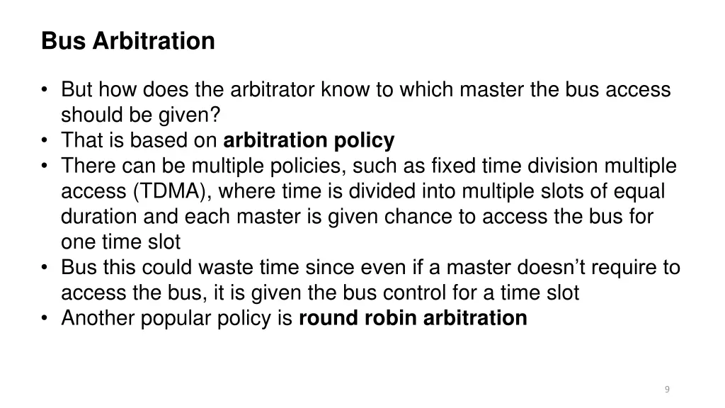 bus arbitration