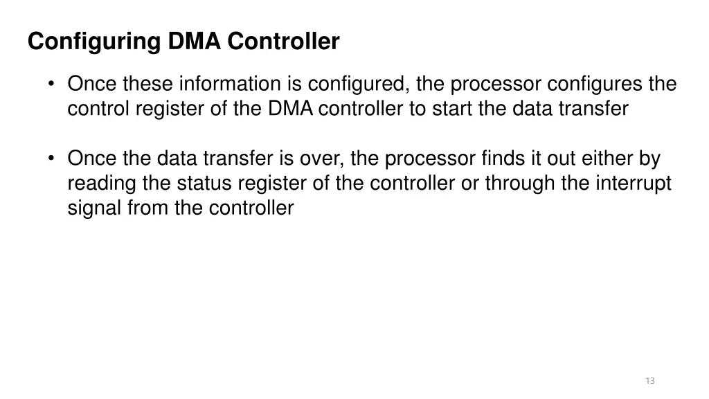 configuring dma controller 1