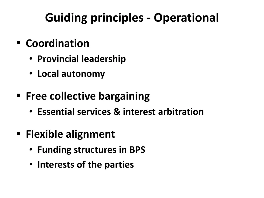 guiding principles operational
