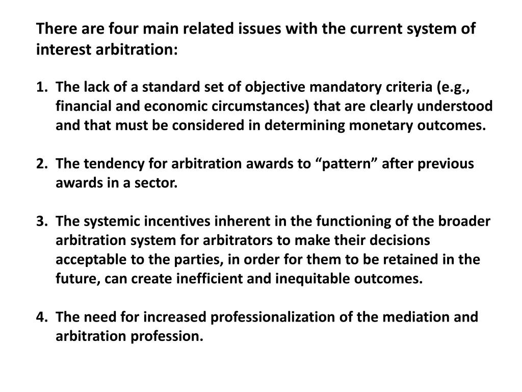 there are four main related issues with