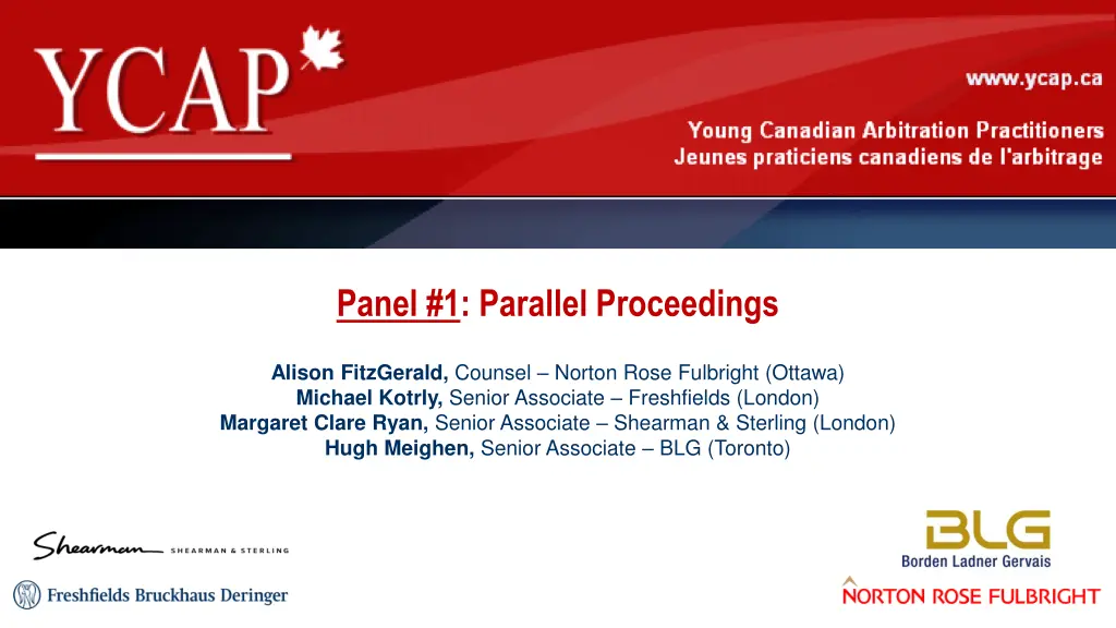 panel 1 parallel proceedings