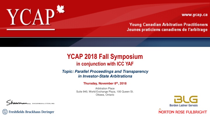 ycap 2018 fall symposium in conjunction with