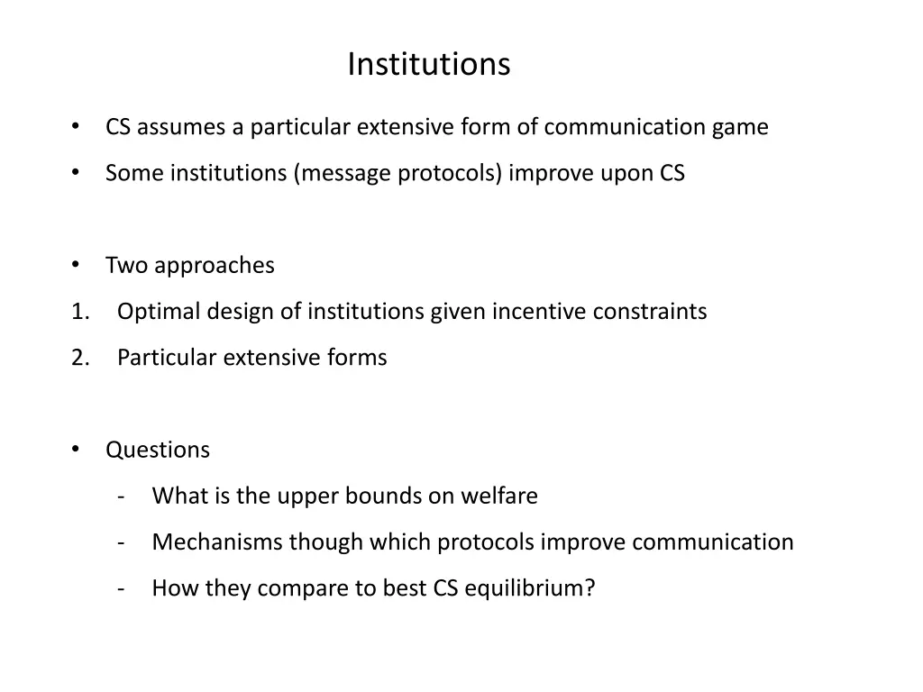 institutions