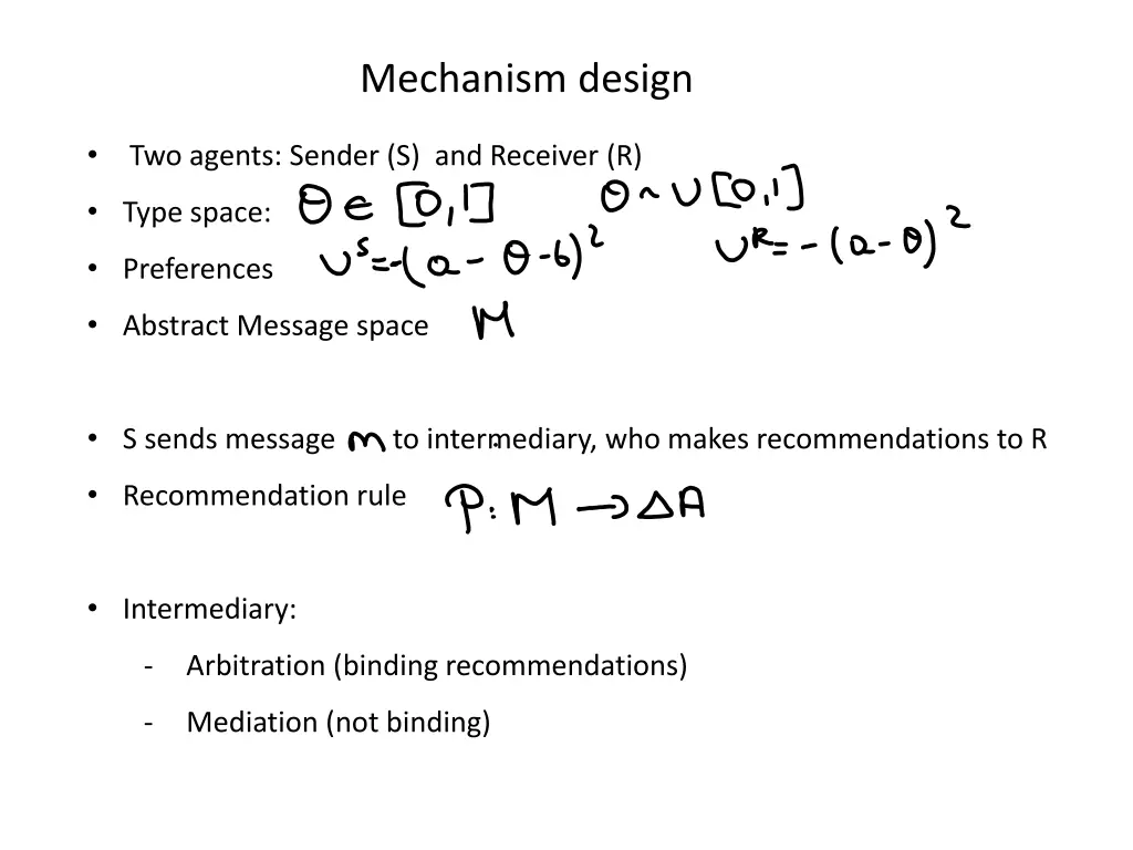 mechanism design
