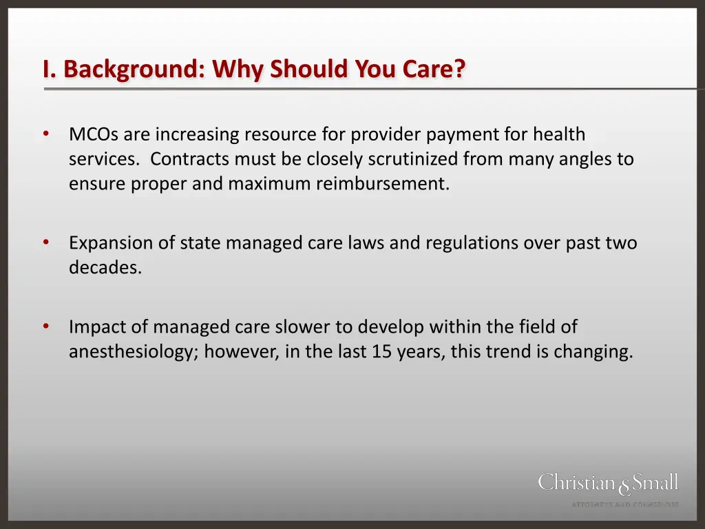 i background why should you care