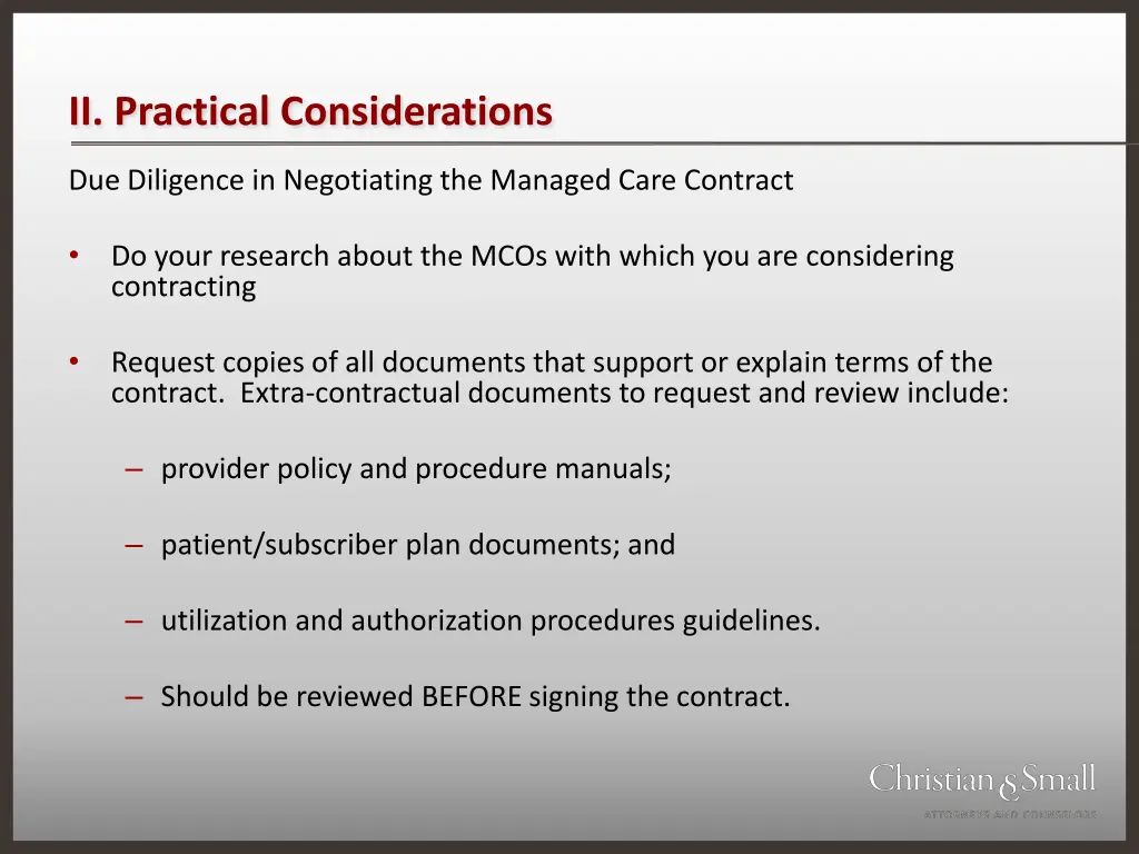 ii practical considerations 6