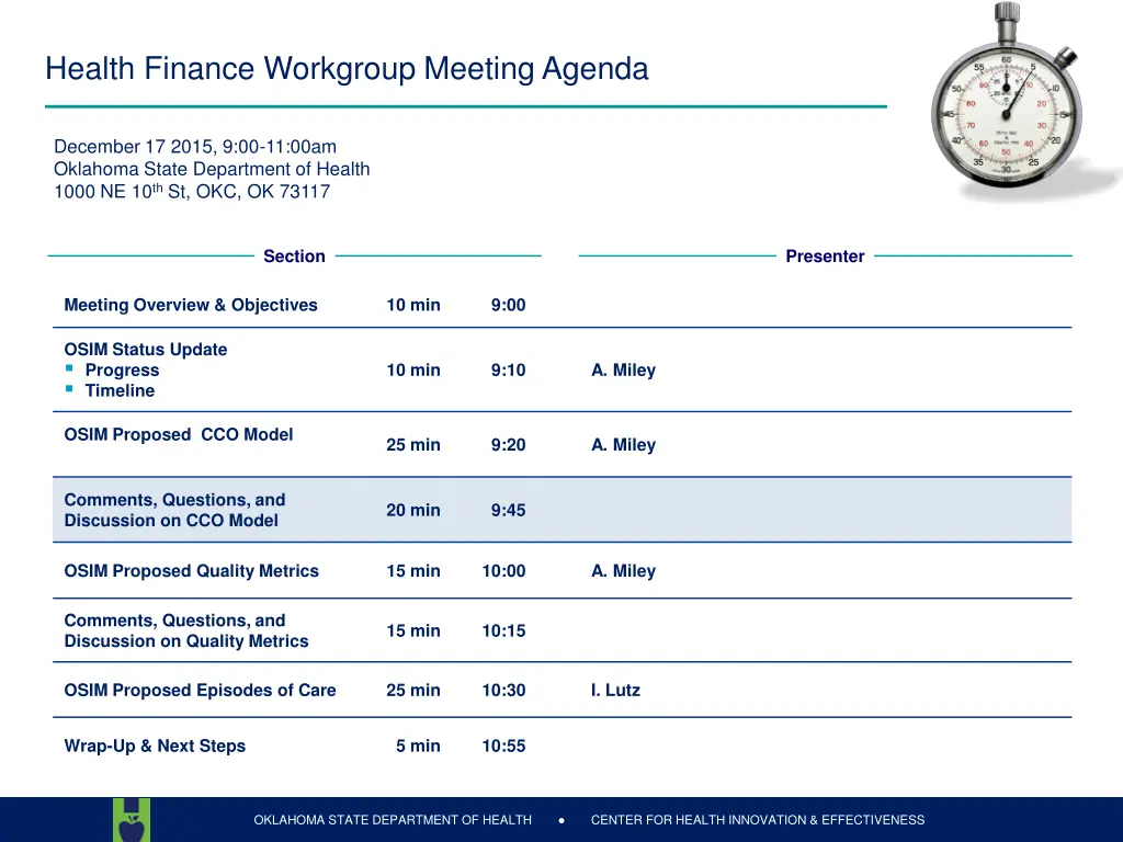 health finance workgroup meeting agenda 3