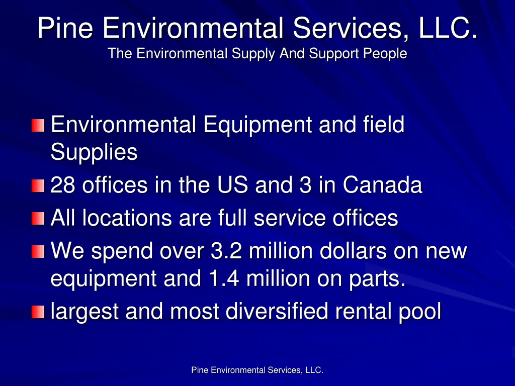 pine environmental services llc the environmental