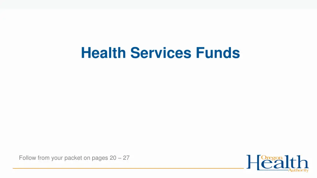 health services funds