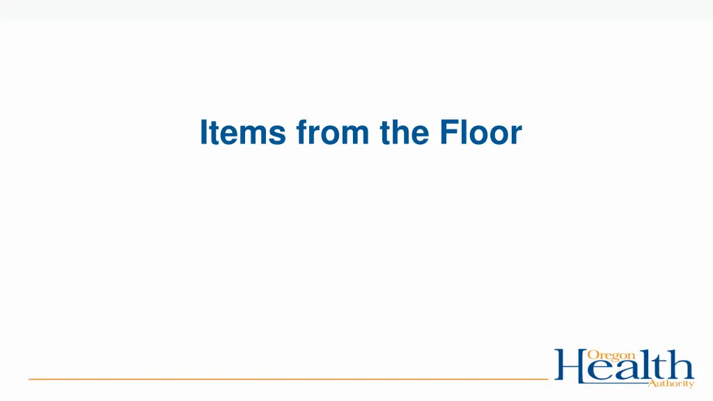 items from the floor