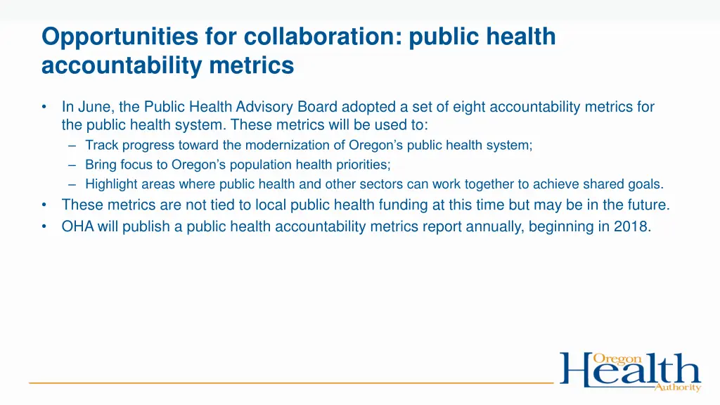 opportunities for collaboration public health