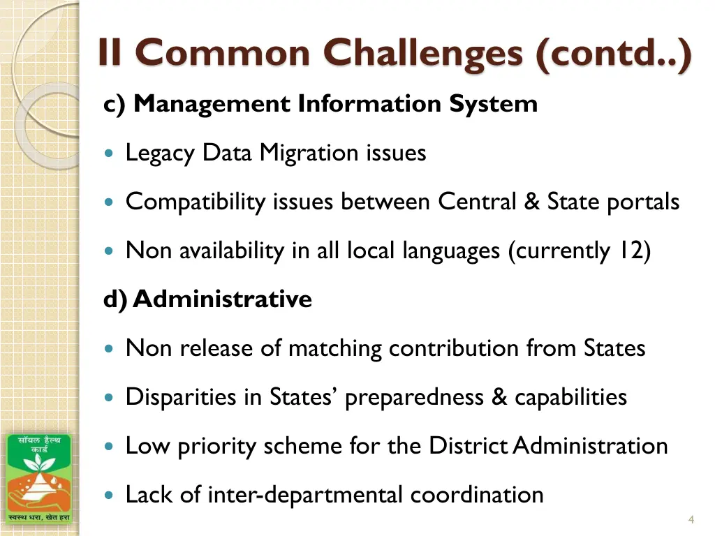ii common challenges contd