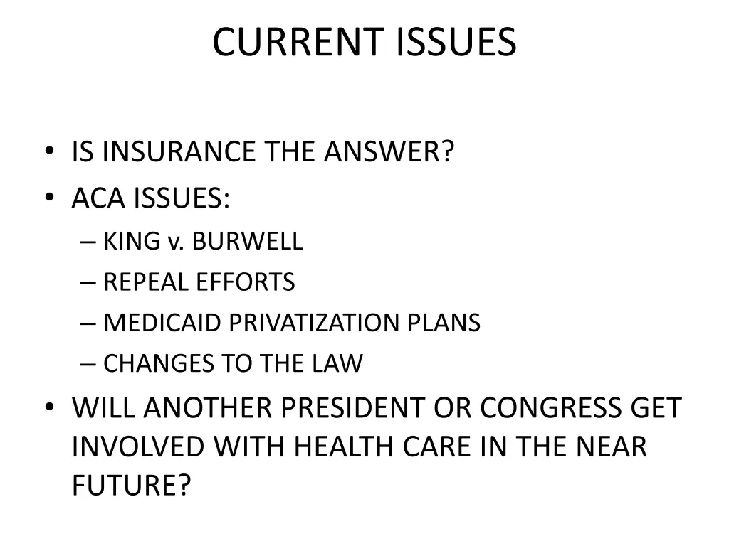 current issues