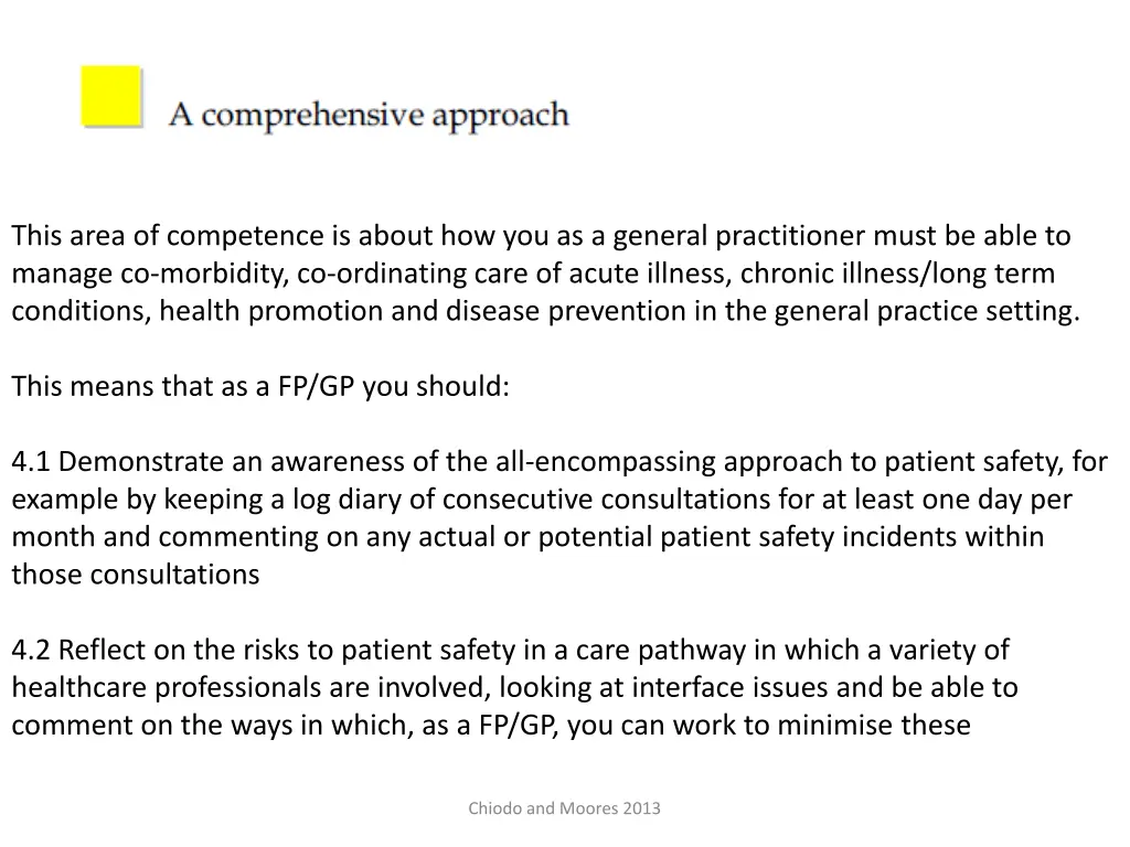 this area of competence is about