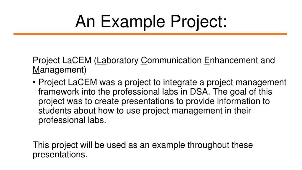 an example project