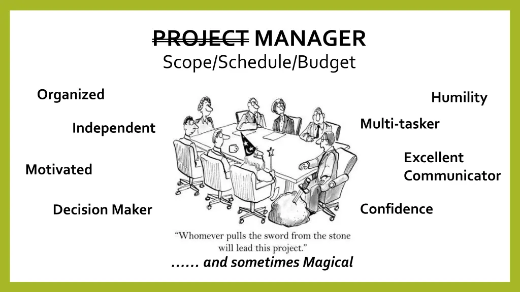project manager scope schedule budget 1