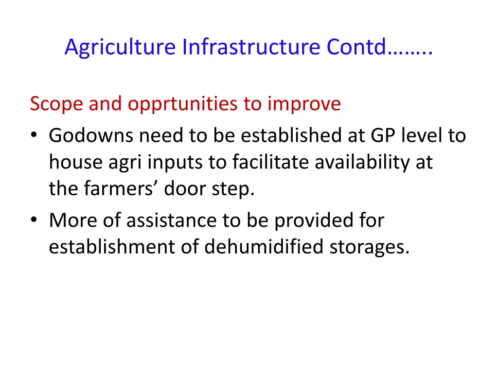 agriculture infrastructure contd 5