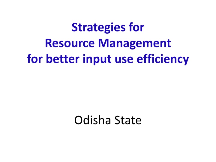 strategies for resource management for better