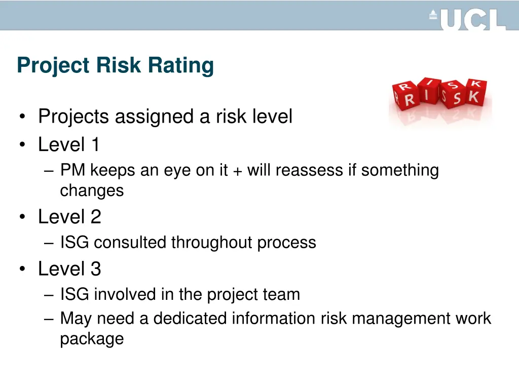project risk rating