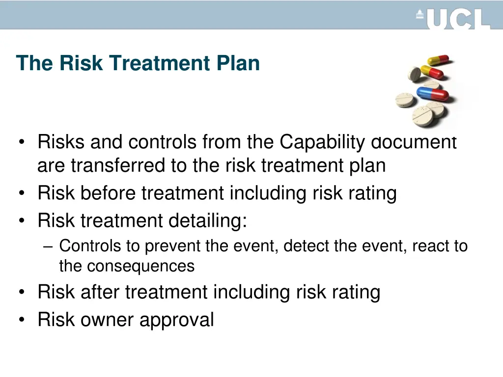 the risk treatment plan