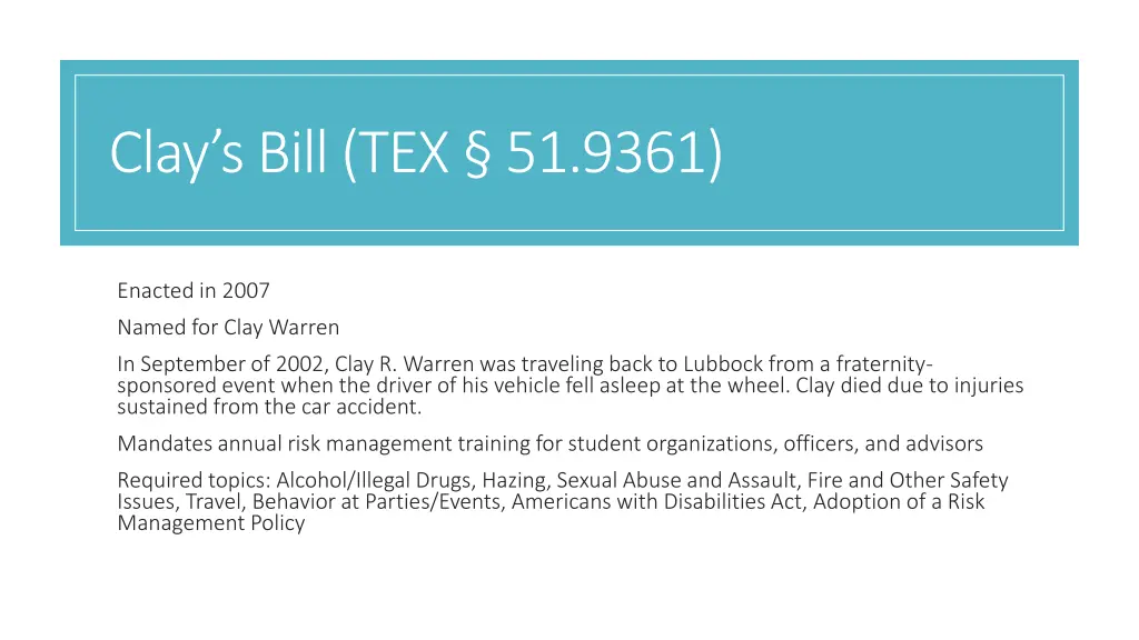 clay s bill tex 51 9361