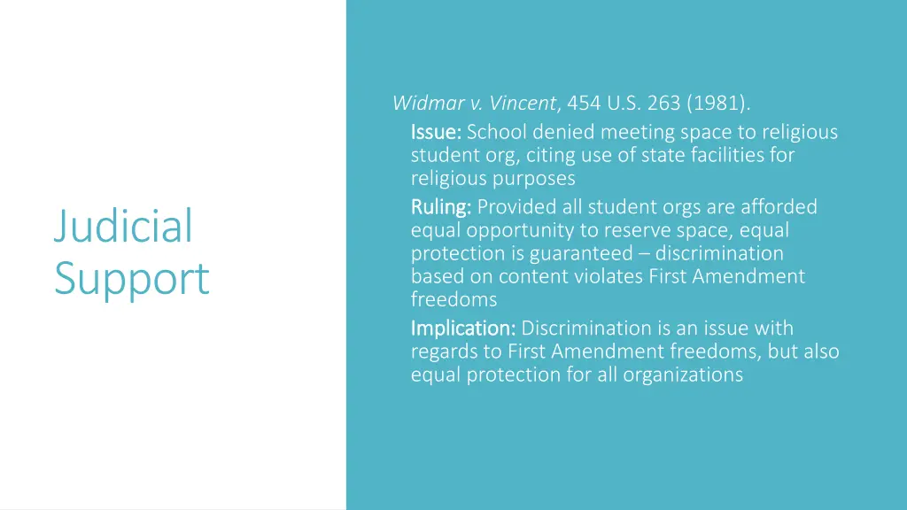 widmar v vincent 454 u s 263 1981 issue issue