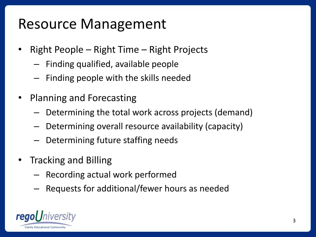 resource management