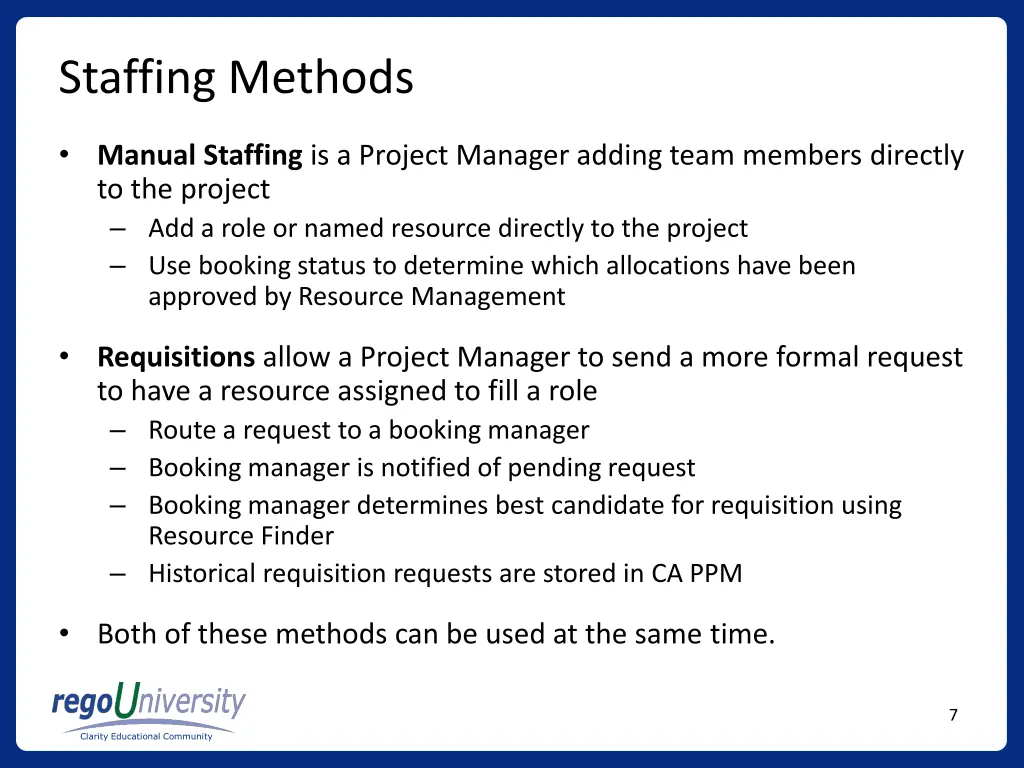 staffing methods
